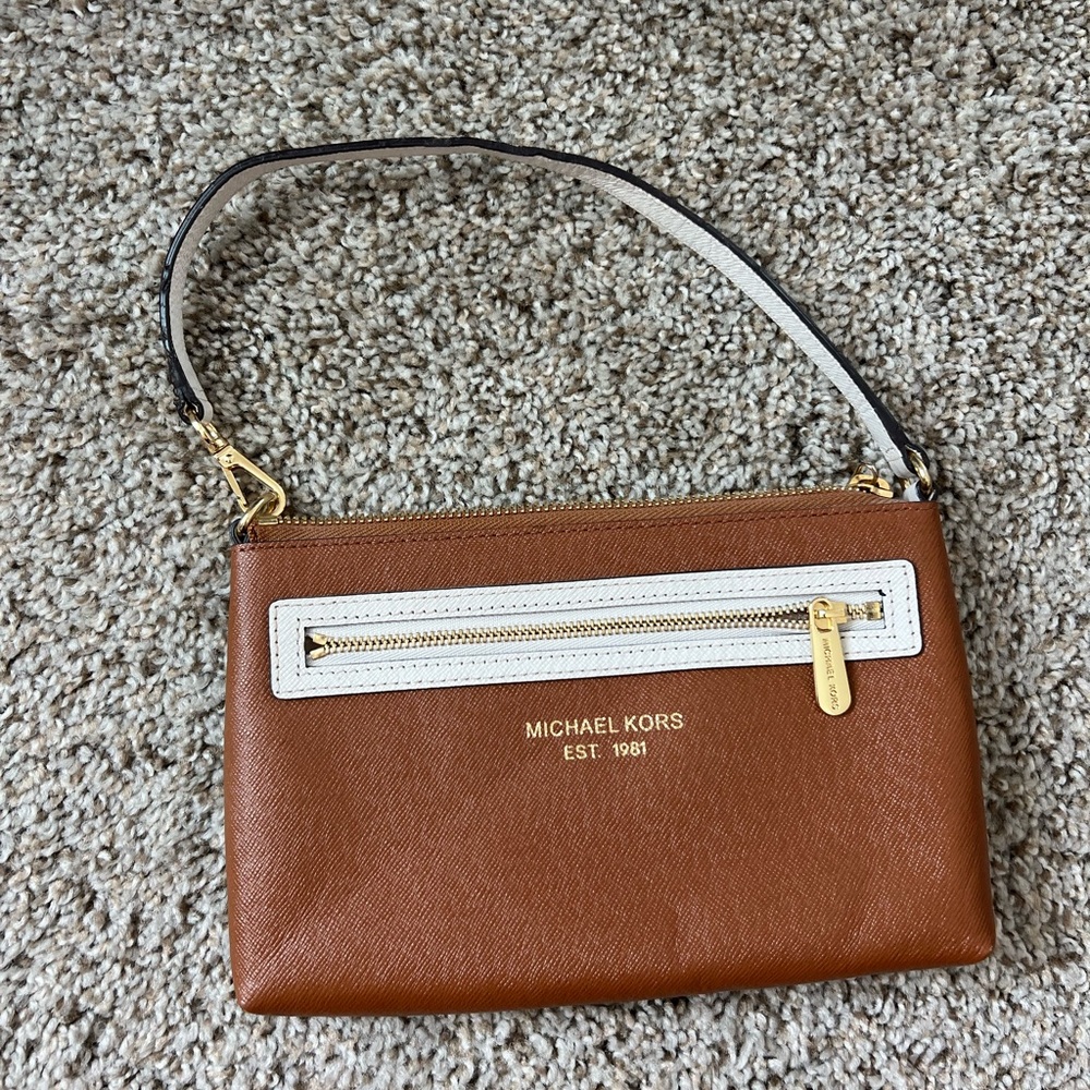 Michael Kors Mini Shoulder Bag Wallet - Leather - Vintage - Two Tone